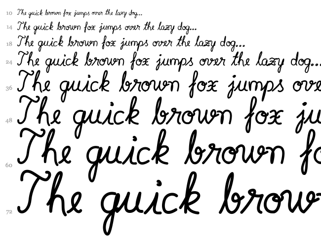Syera InLine font waterfall